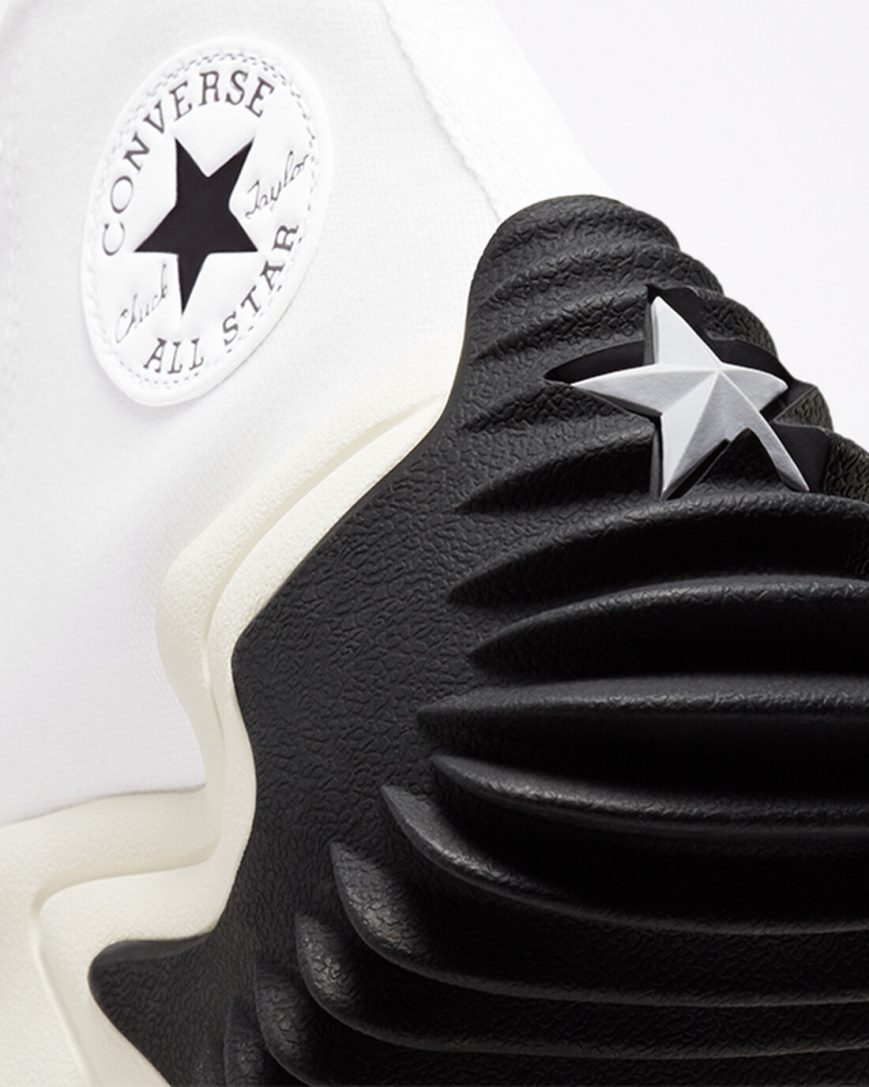 Converse Run Star Motion CX Høye Platform Sko Dame Hvite Svarte Oransje | 795ATQVXM