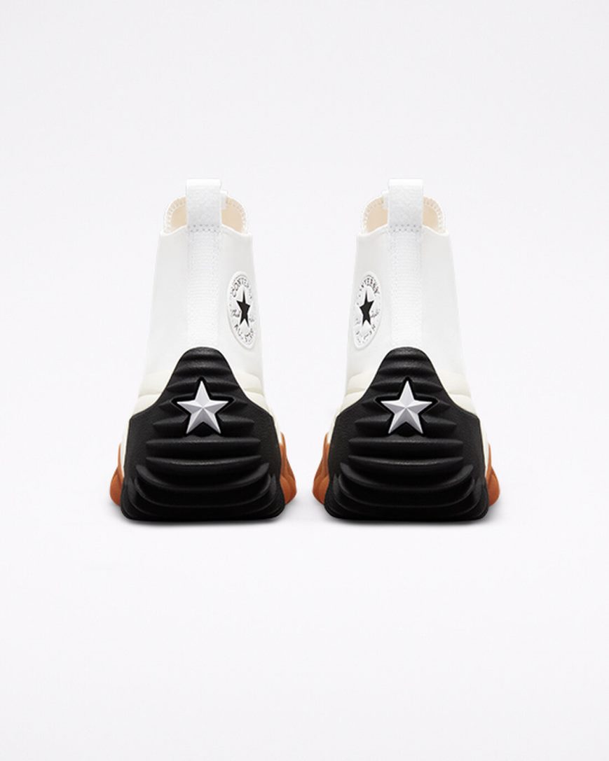 Converse Run Star Motion CX Høye Platform Sko Dame Hvite Svarte Oransje | 795ATQVXM