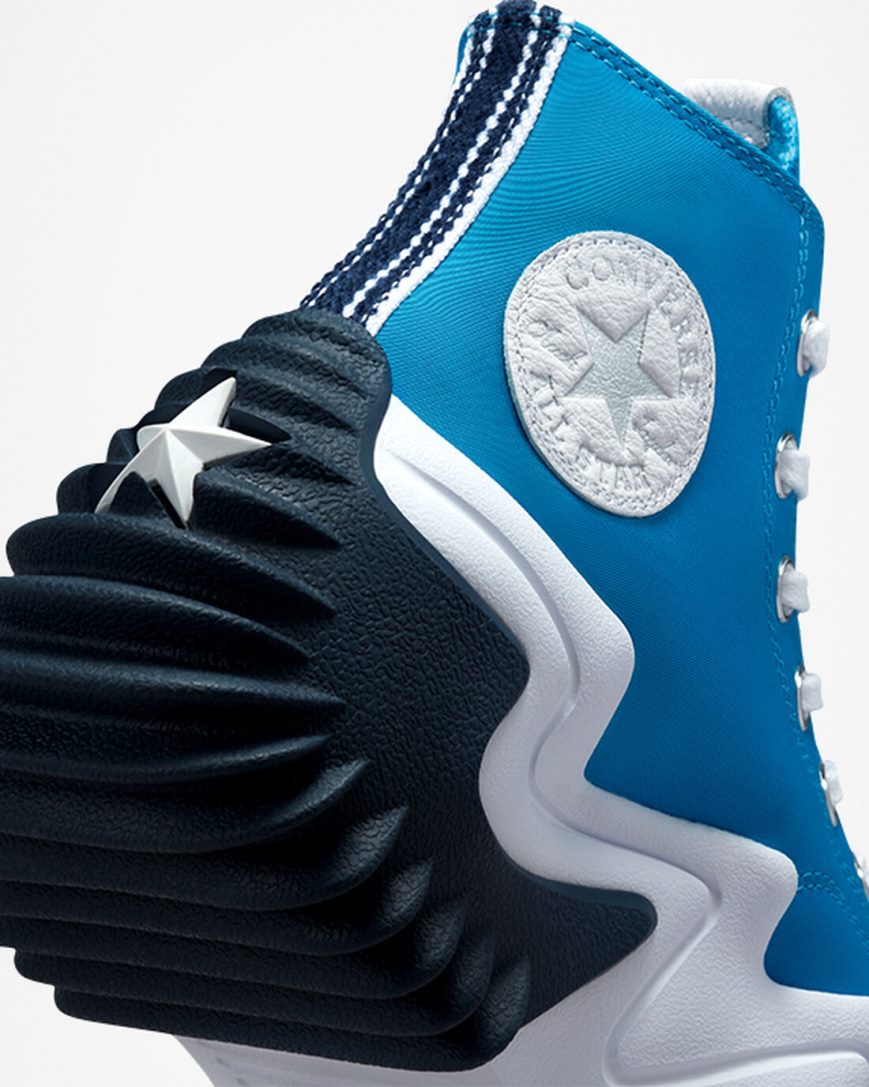 Converse Run Star Motion CX Høye Platform Sko Dame Blå Marineblå Hvite | 843WYKOGD
