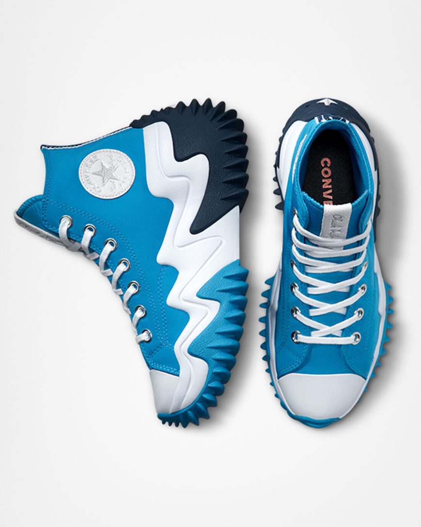 Converse Run Star Motion CX Høye Platform Sko Dame Blå Marineblå Hvite | 843WYKOGD