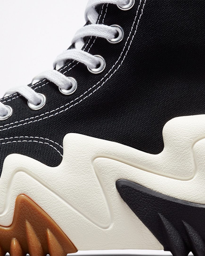 Converse Run Star Motion CX Høye Platform Sko Dame Svarte Hvite Oransje | 987OYCQDT