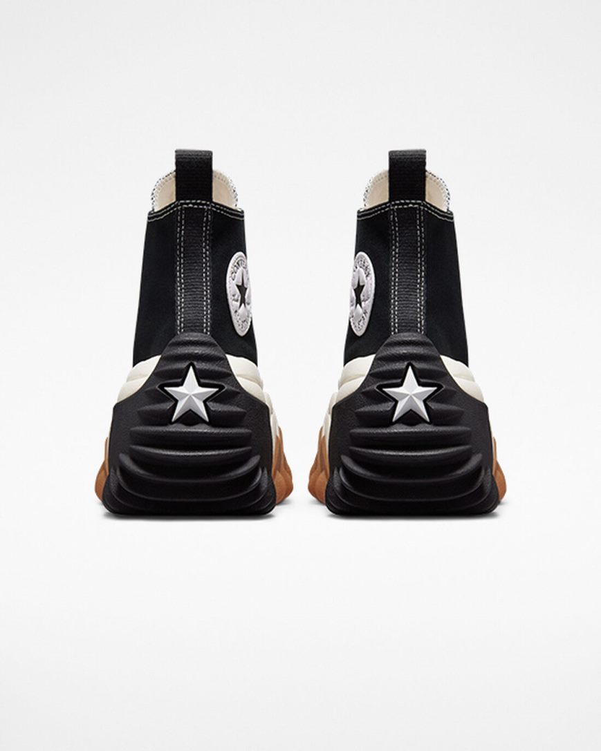 Converse Run Star Motion CX Høye Platform Sko Dame Svarte Hvite Oransje | 987OYCQDT