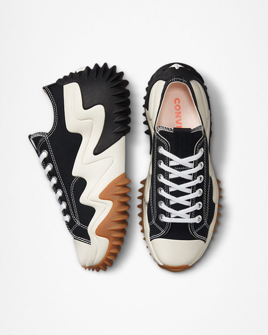 Converse Run Star Motion CX Lave Platform Sko Herre Svarte Hvite | 108VFCJQM