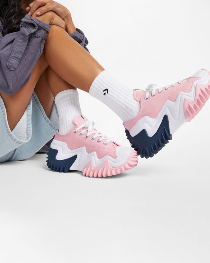 Converse Run Star Motion CX Lave Platform Sko Dame Oransje Rosa Marineblå Hvite | 471MWHFZC