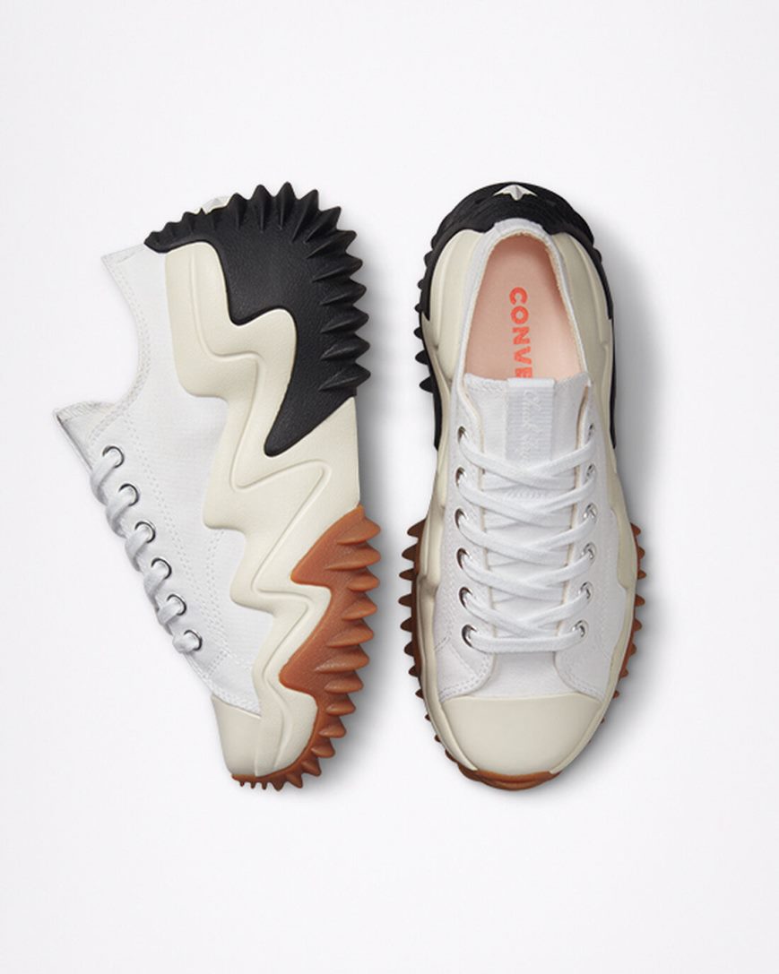 Converse Run Star Motion CX Lave Platform Sko Herre Hvite Svarte | 746WRCYQG