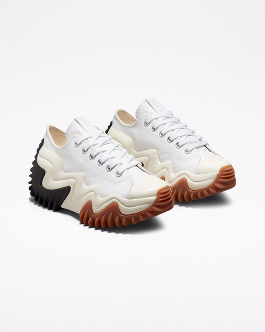 Converse Run Star Motion CX Lave Platform Sko Herre Hvite Svarte | 746WRCYQG