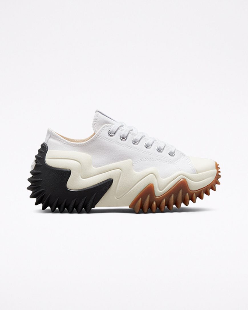 Converse Run Star Motion CX Lave Platform Sko Herre Hvite Svarte | 746WRCYQG