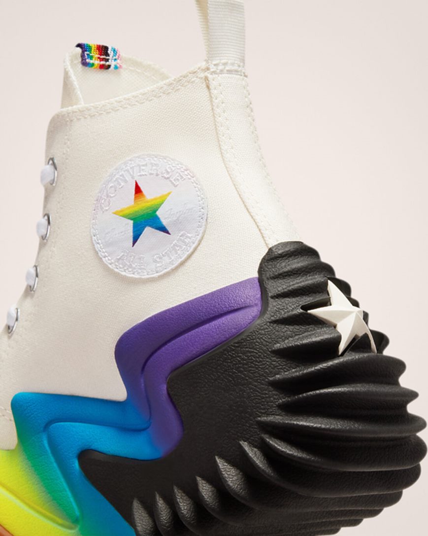 Converse Run Star Motion CX Pride Høye Platform Sko Herre Beige Lilla | 368TVAOBH