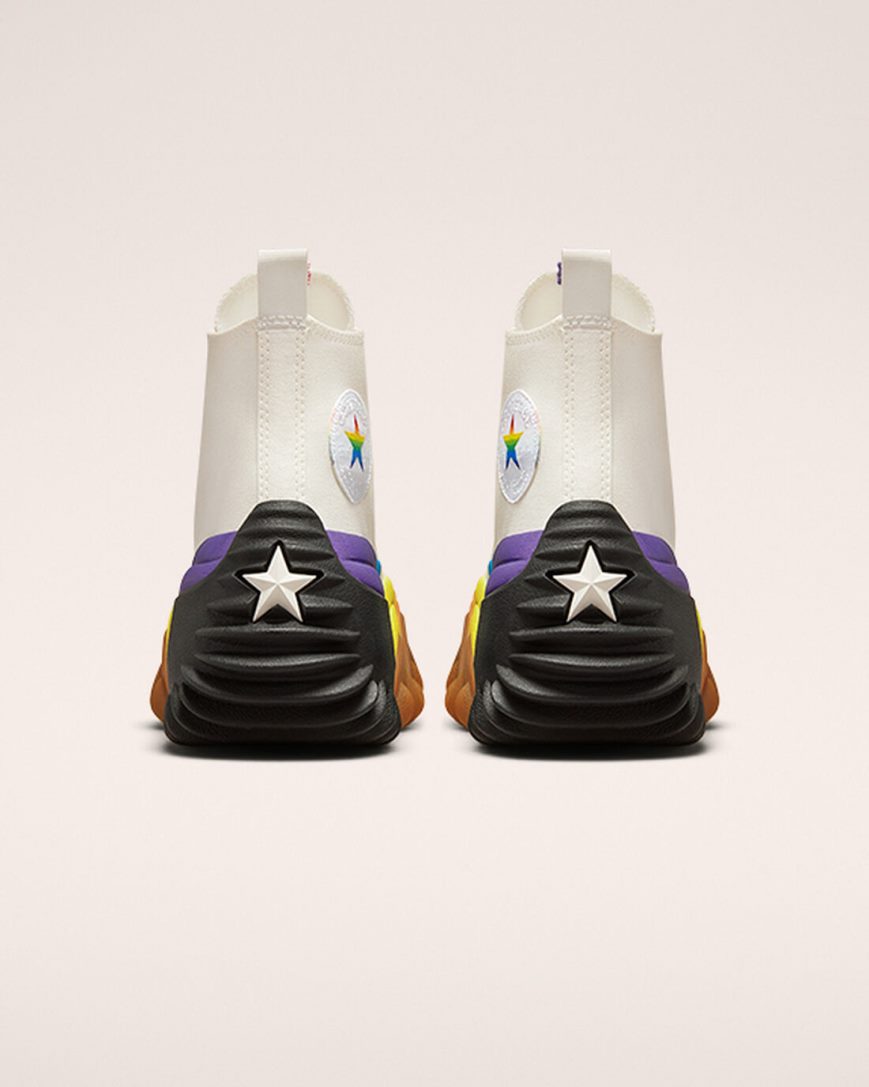 Converse Run Star Motion CX Pride Høye Platform Sko Herre Beige Lilla | 368TVAOBH