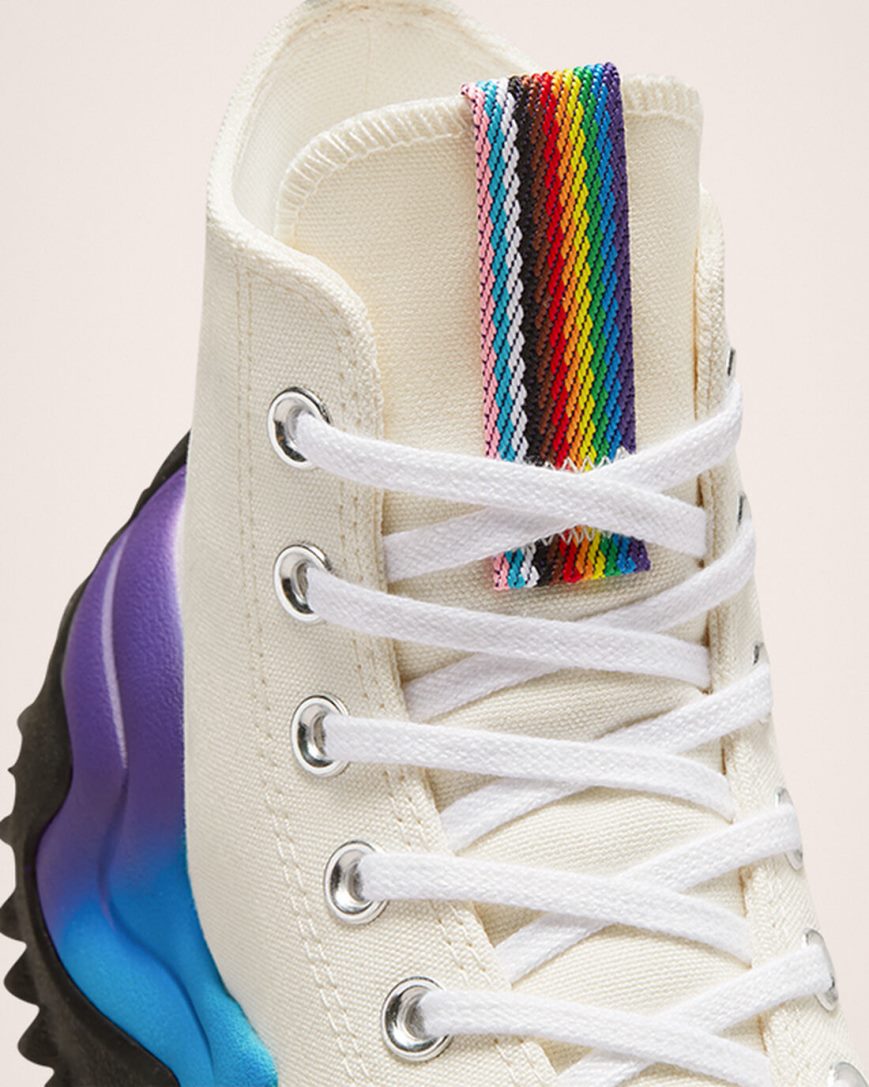 Converse Run Star Motion CX Pride Høye Platform Sko Herre Beige Lilla | 368TVAOBH