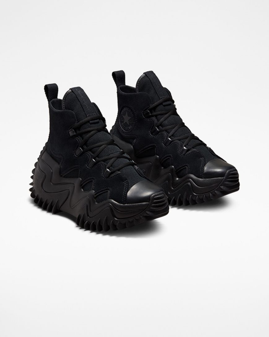 Converse Run Star Motion CX Workwear Høye Platform Sko Herre Svarte | 495GUKTXS