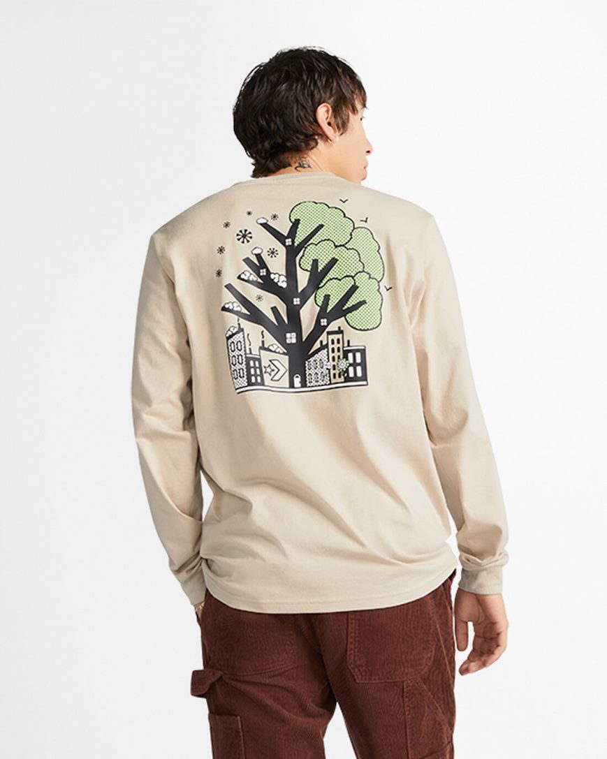 Converse Spring Up Grafiske T-Shirts Herre Grå | 480SIXFNB