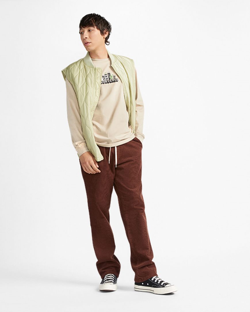Converse Spring Up Grafiske T-Shirts Herre Grå | 480SIXFNB