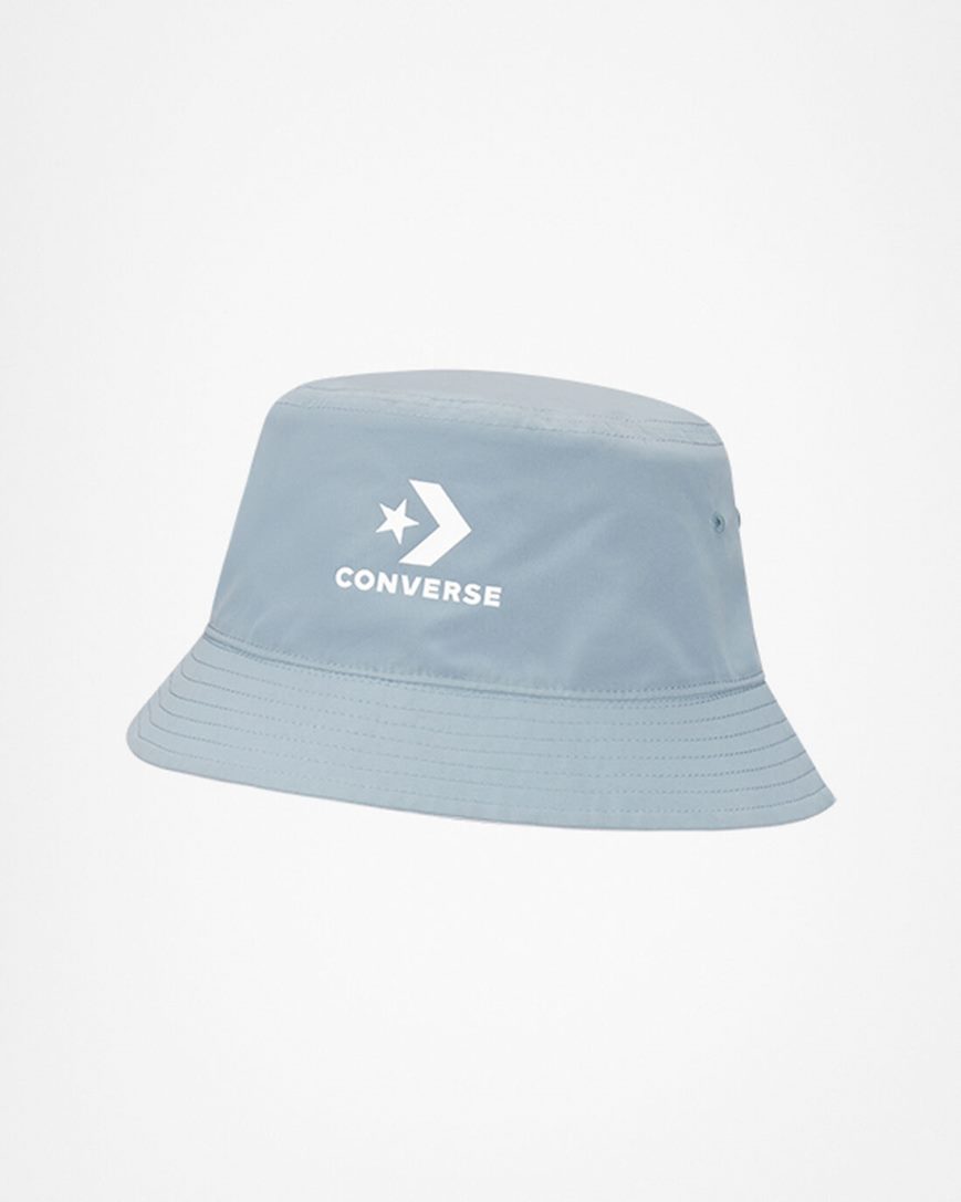 Converse Star Chevron Logo Reversible Bucket Hatt Dame Hvite | 921EUDCAF