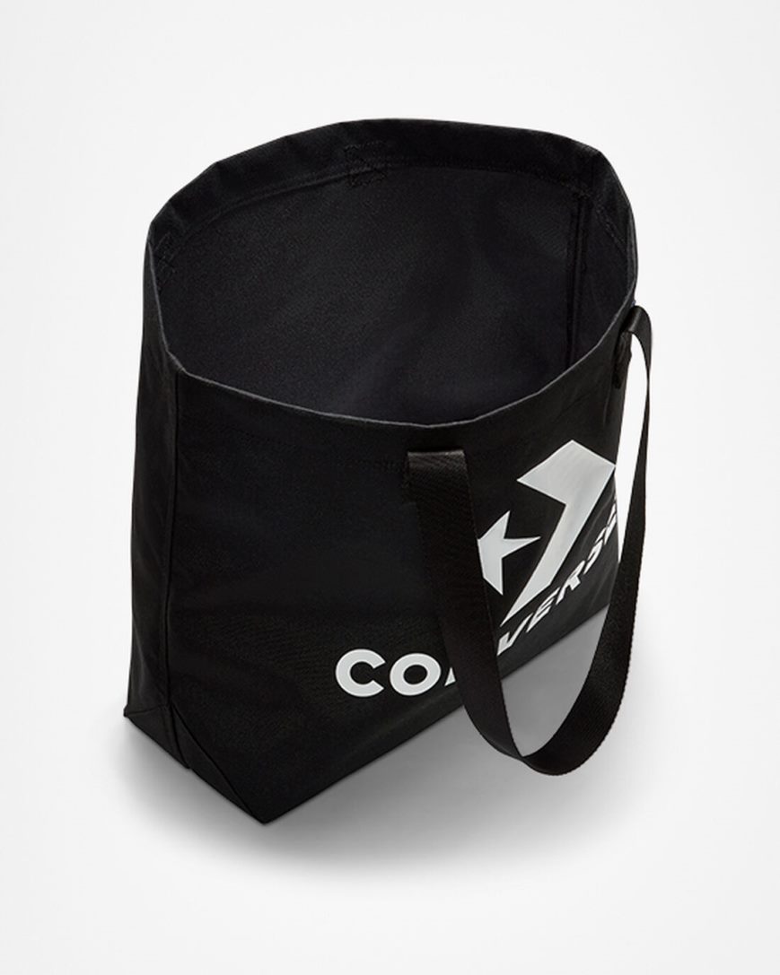 Converse Star Chevron Tote Vesker Herre Svarte Hvite | 790VPQRGX