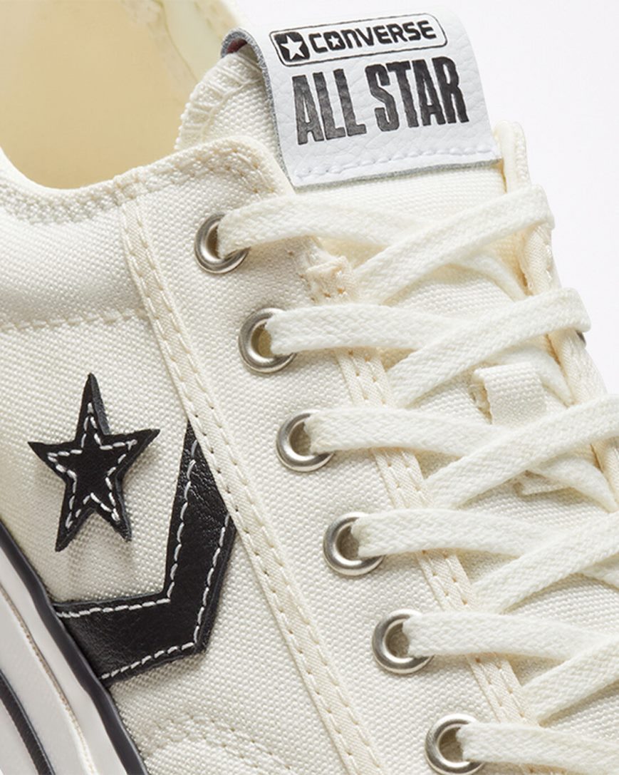 Converse Star Player 76 Lave Sko Dame Hvite Svarte | 174IQMYOG