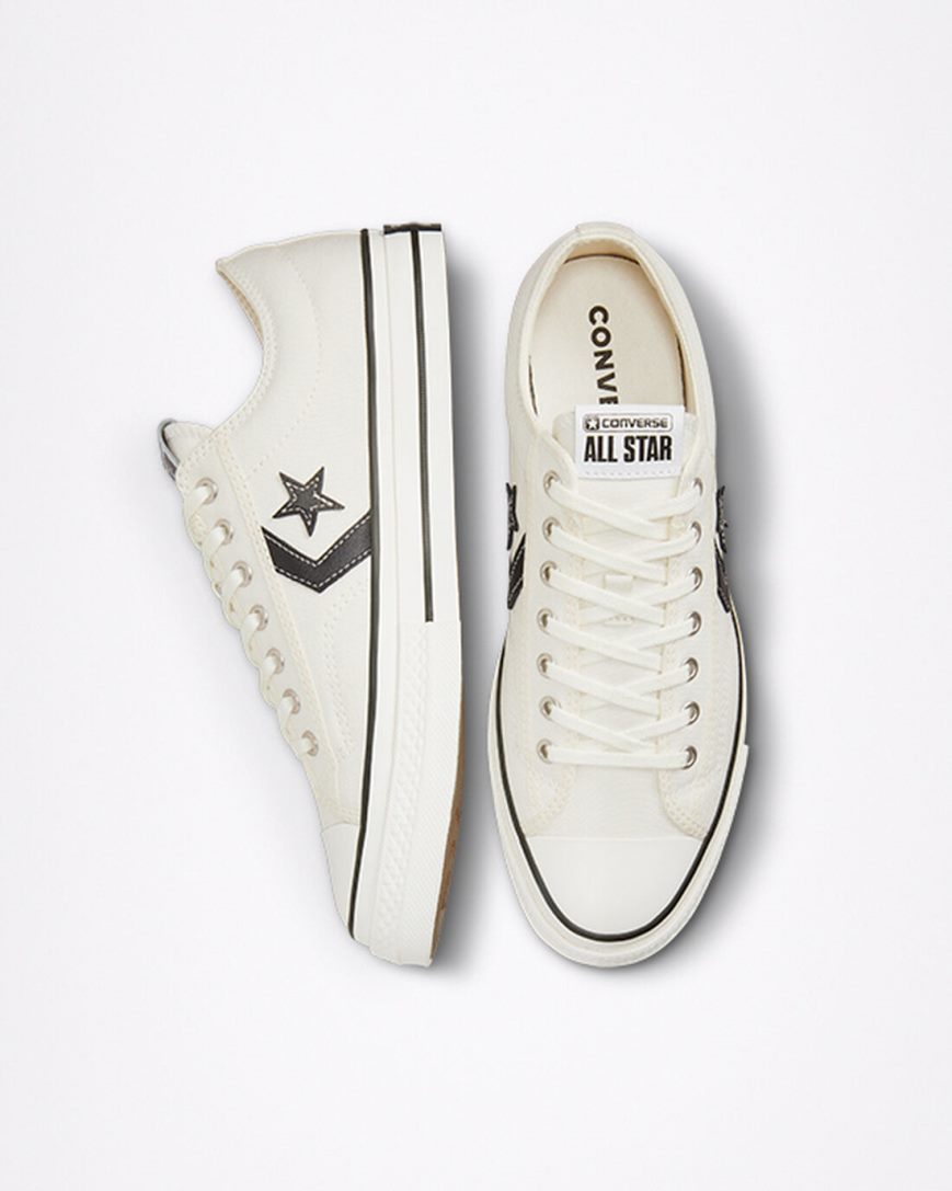 Converse Star Player 76 Lave Sko Dame Hvite Svarte | 174IQMYOG