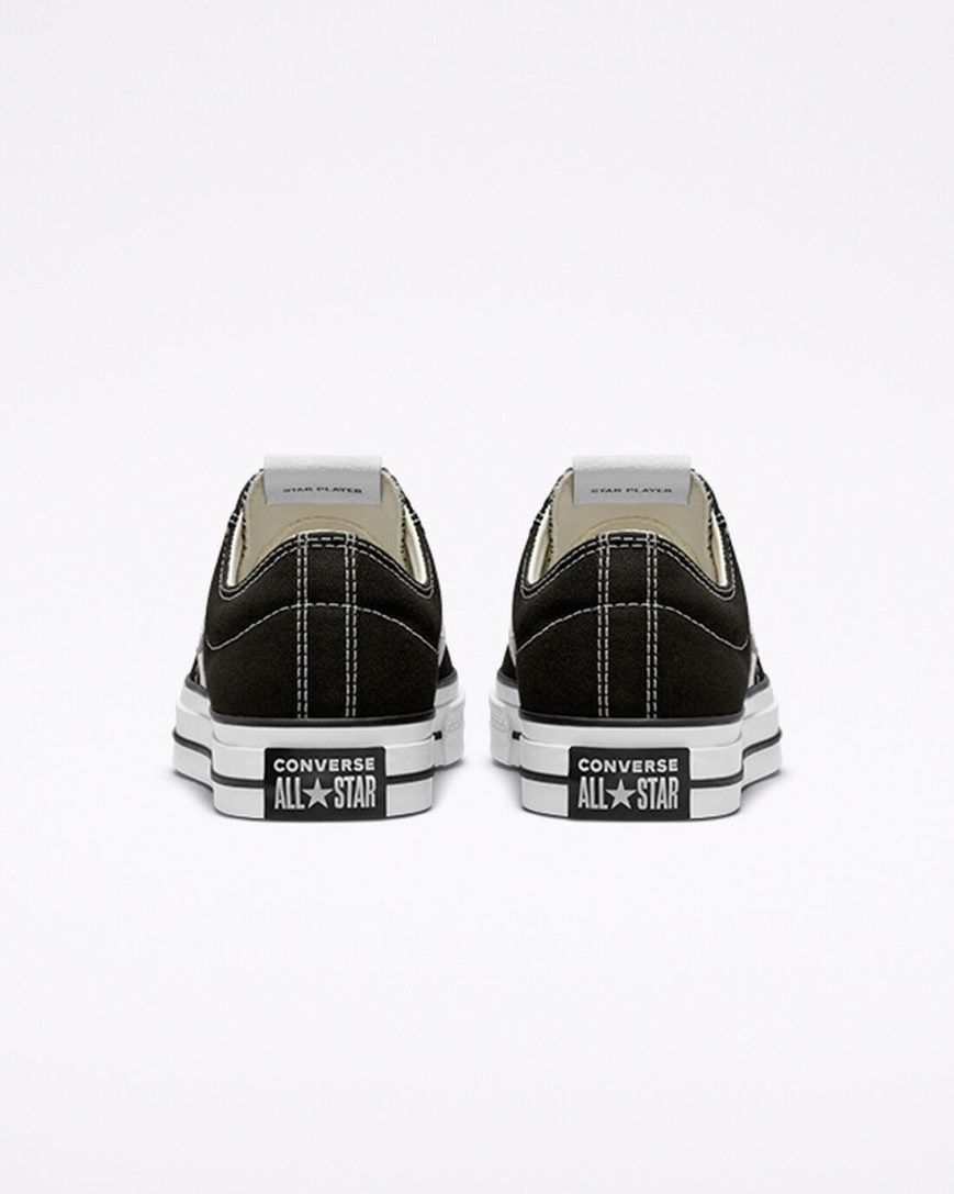 Converse Star Player 76 Lave Sko Dame Svarte Hvite Svarte | 356VFUAYP