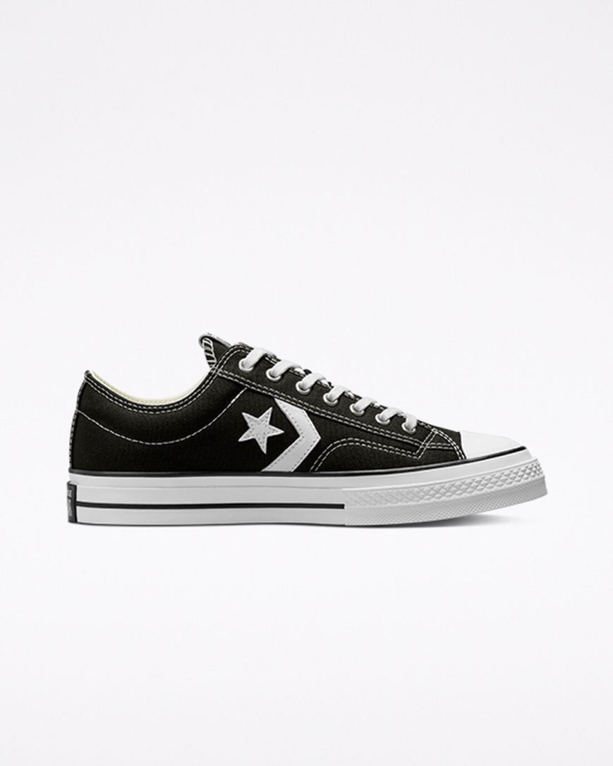 Converse Star Player 76 Lave Sko Dame Svarte Hvite Svarte | 356VFUAYP