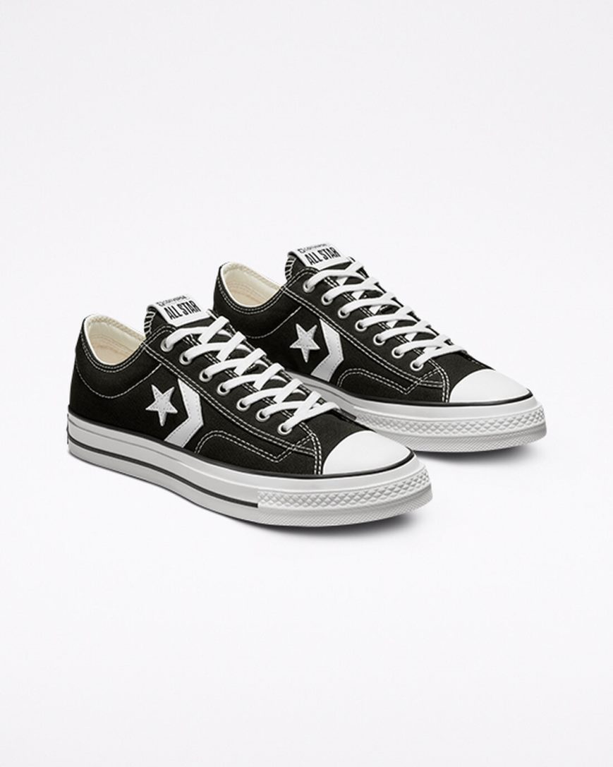Converse Star Player 76 Lave Sko Herre Svarte Hvite Svarte | 821YTEWSQ