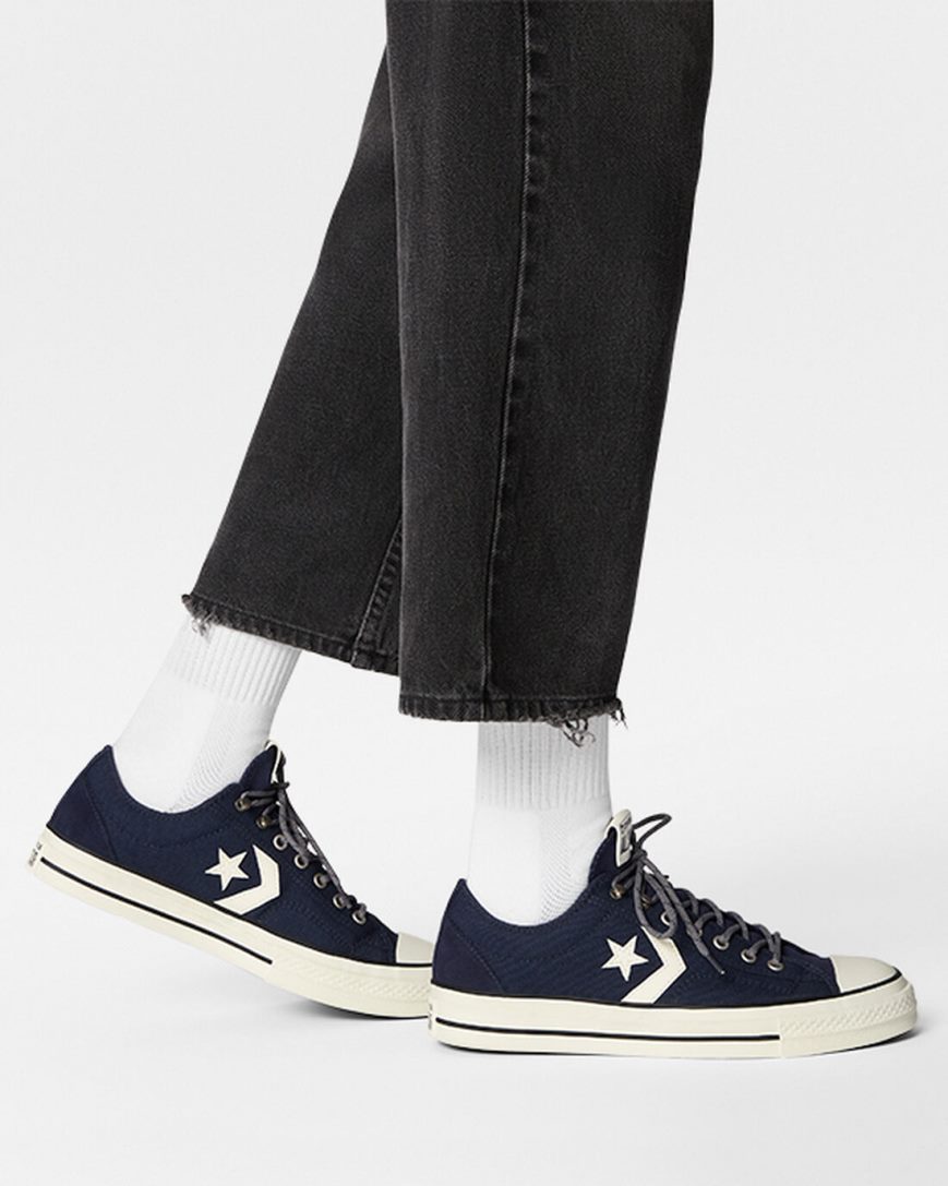 Converse Star Player 76 Retro Hike Lave Sko Dame Obsidian Svarte | 276VIXUQO