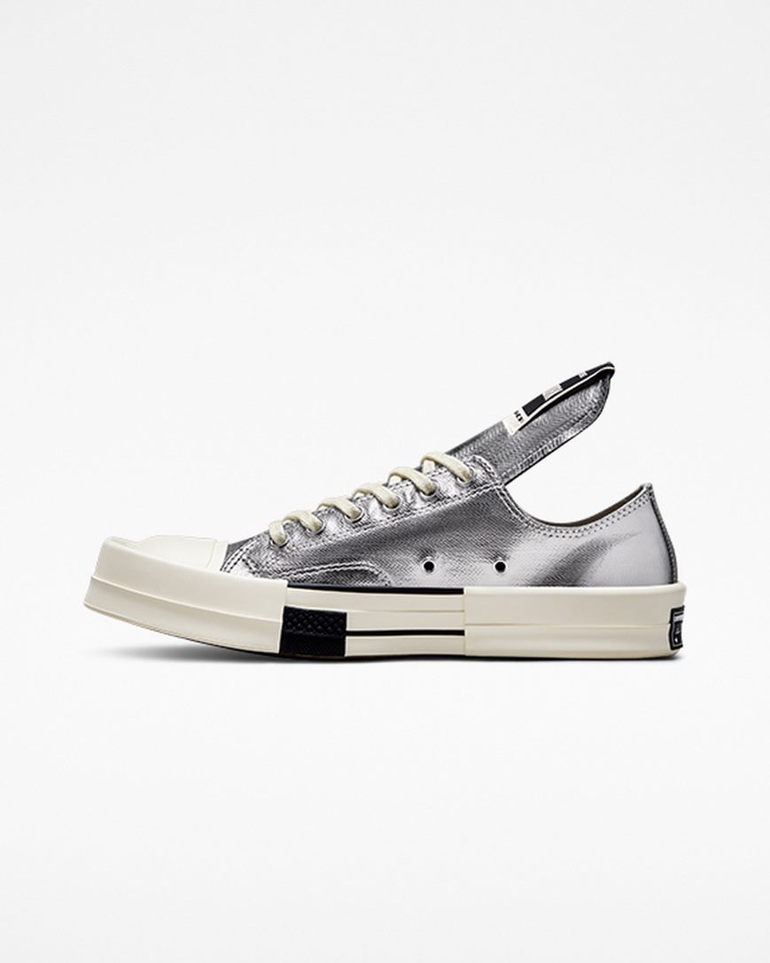 Converse TURBODRK Chuck 70 Lave Sko Dame Sølv Svarte | 810WJGKPH