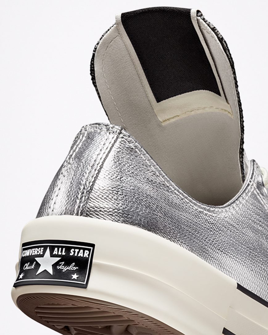 Converse TURBODRK Chuck 70 Lave Sko Herre Sølv Svarte | 945LZCGXF