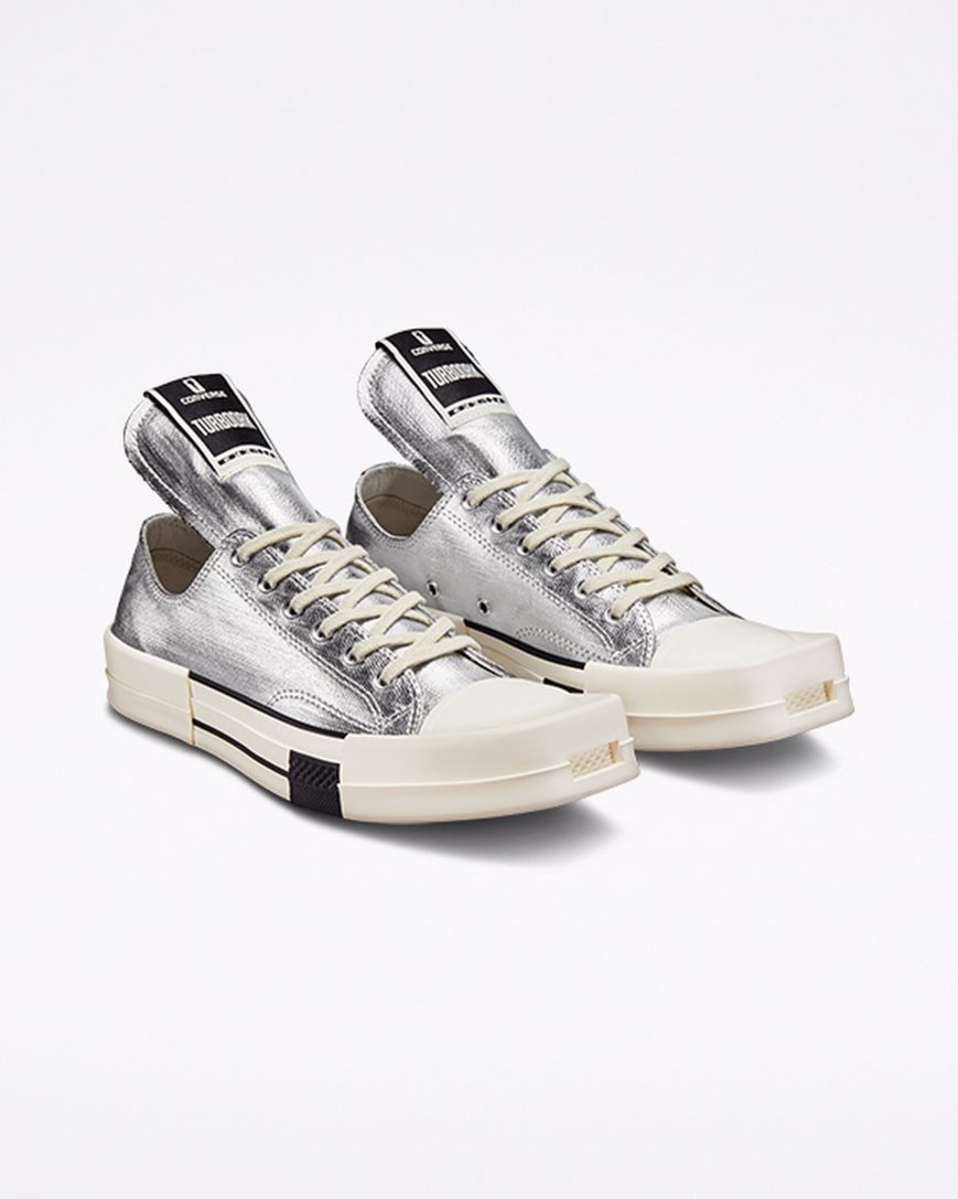 Converse TURBODRK Chuck 70 Lave Sko Herre Sølv Svarte | 945LZCGXF