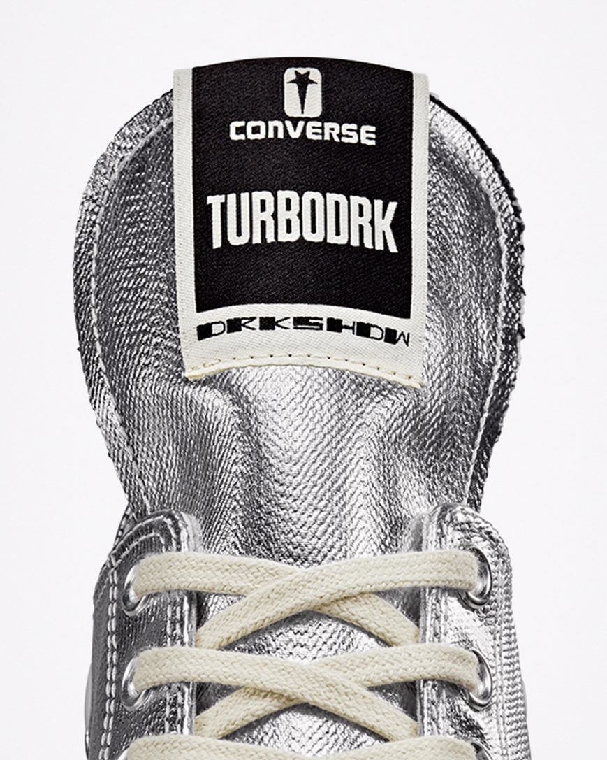 Converse TURBODRK Chuck 70 Lave Sko Herre Sølv Svarte | 945LZCGXF