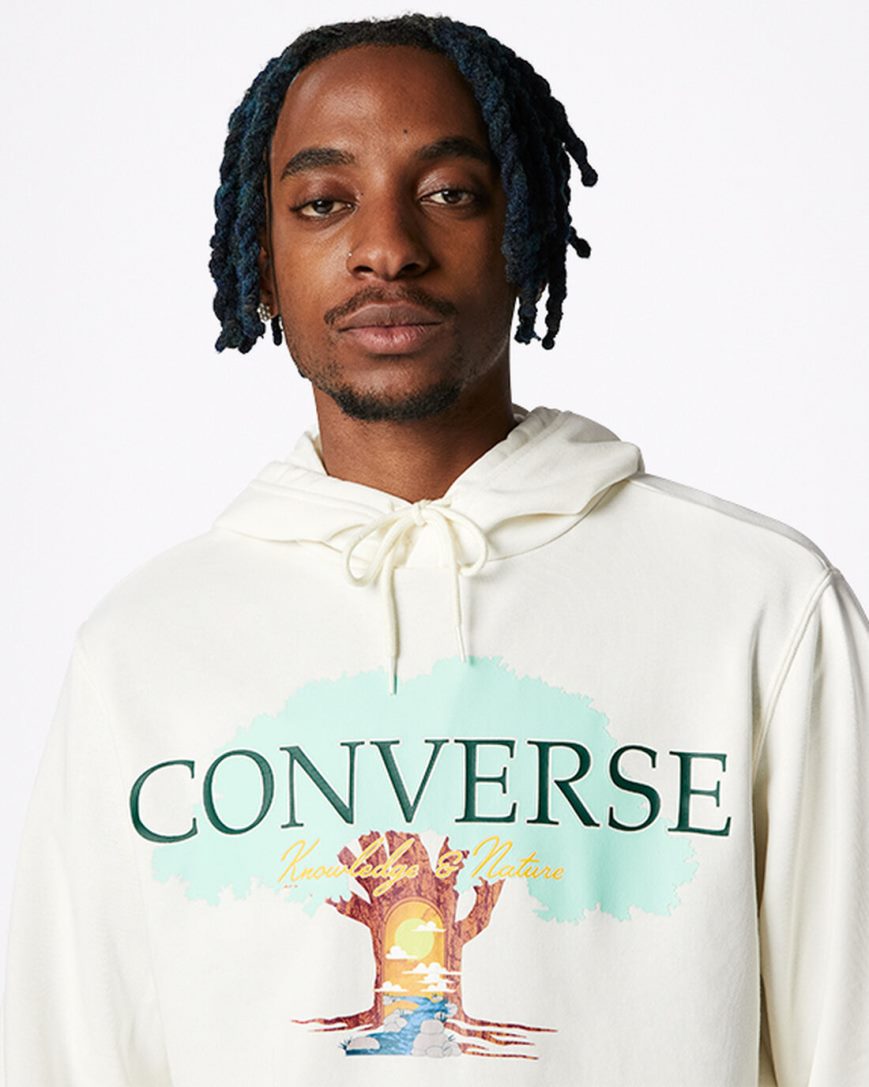 Converse Tree of Life Pullover Hettegensere Herre Beige | 508ILUMGT
