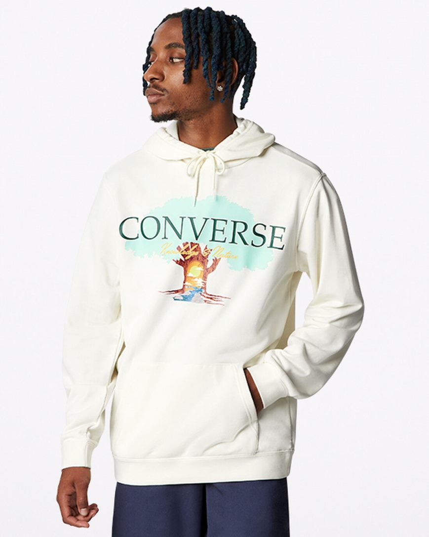 Converse Tree of Life Pullover Hettegensere Herre Beige | 508ILUMGT