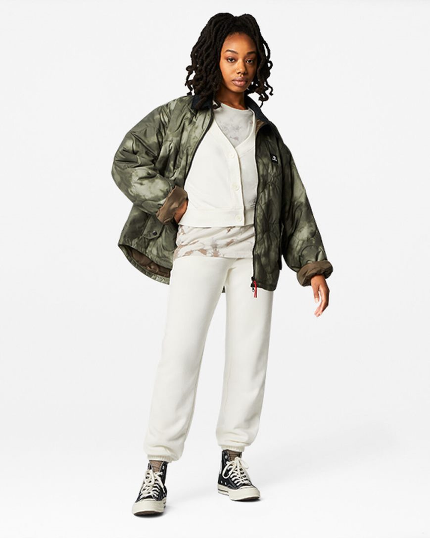 Converse Twisted Knits Cardigan Gensere Dame Beige | 276BLQATX