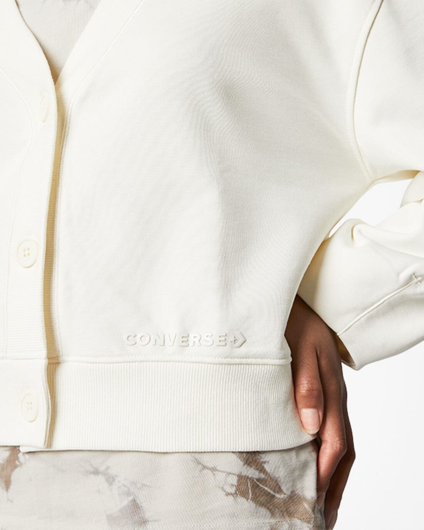 Converse Twisted Knits Cardigan Gensere Dame Beige | 276BLQATX