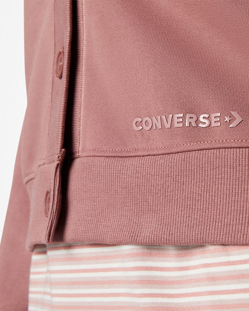 Converse Twisted Knits Cardigan Gensere Dame Burgunder | 843VRTZIN