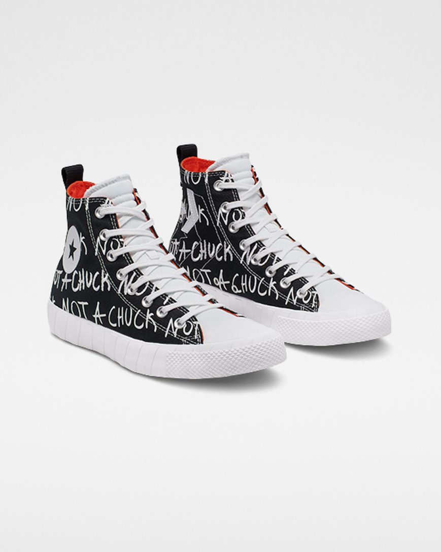 Converse UNT1TL3D Høye Sko Herre Svarte Hvite | 476XZYJGD
