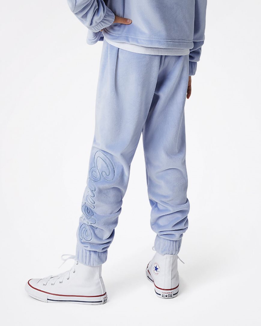 Converse Velour Joggebukser Jente Blå | 392EJNTIB