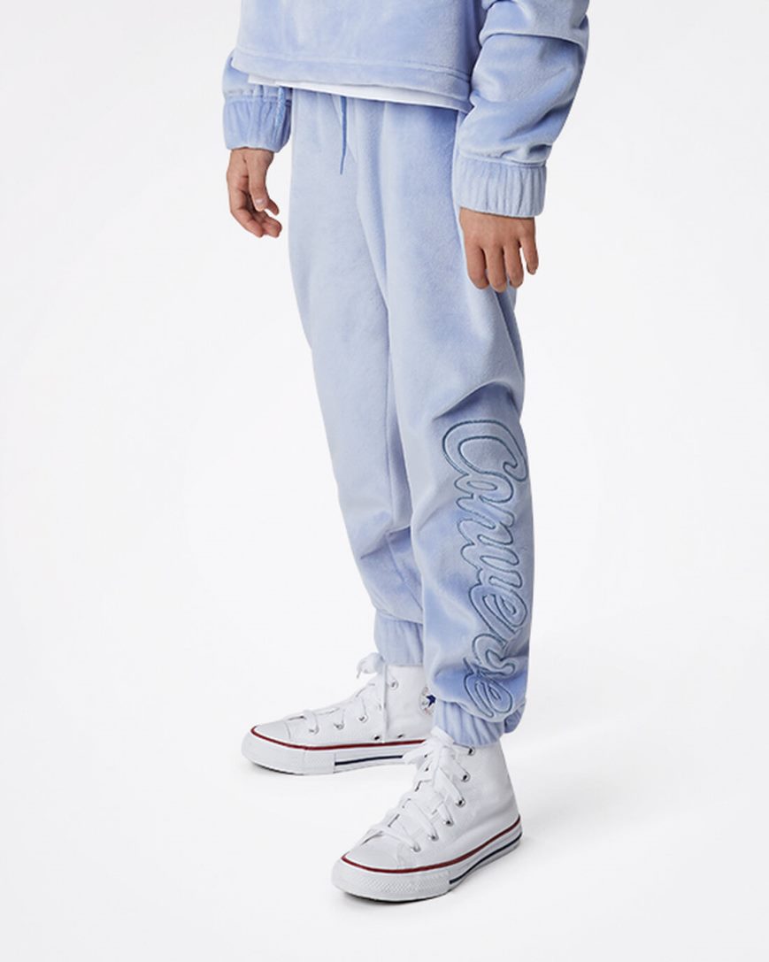 Converse Velour Joggebukser Jente Blå | 392EJNTIB