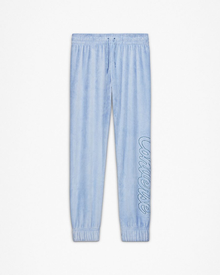 Converse Velour Joggebukser Jente Blå | 392EJNTIB