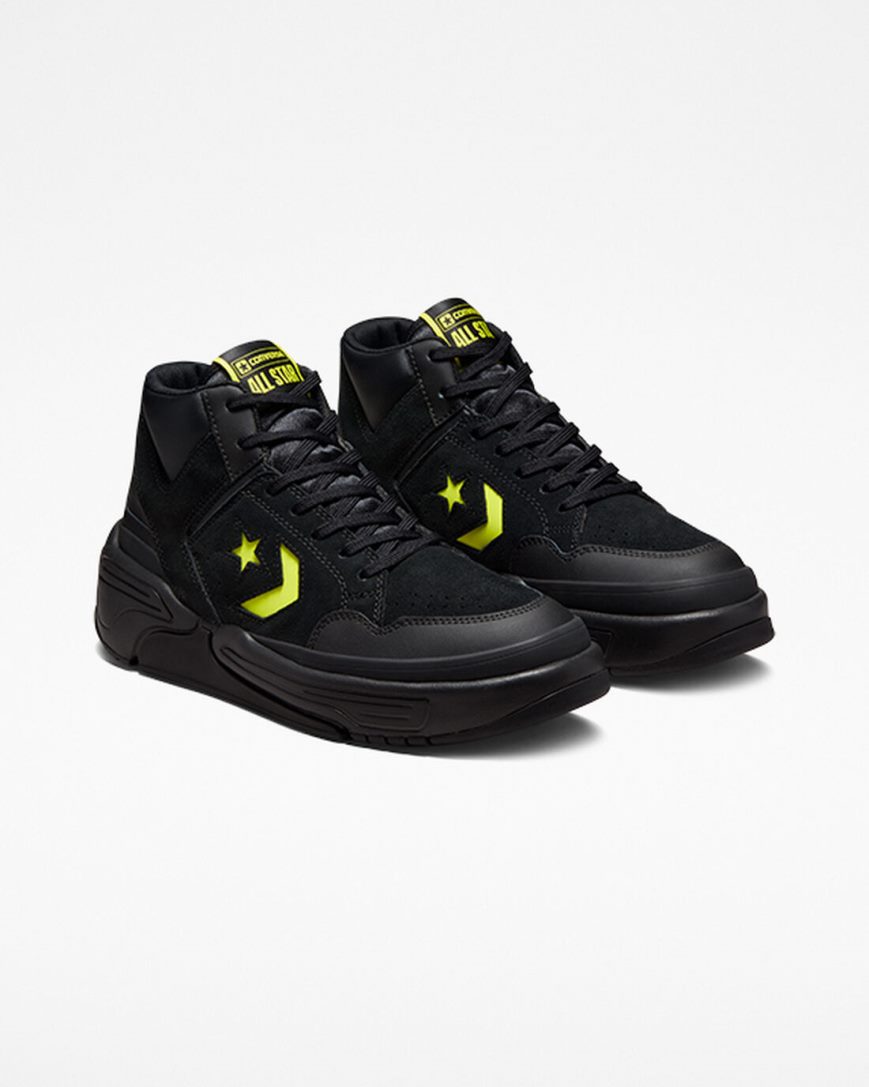 Converse Weapon CX Monster Clash Høye Sko Dame Svarte Gul | 812EMXKDQ