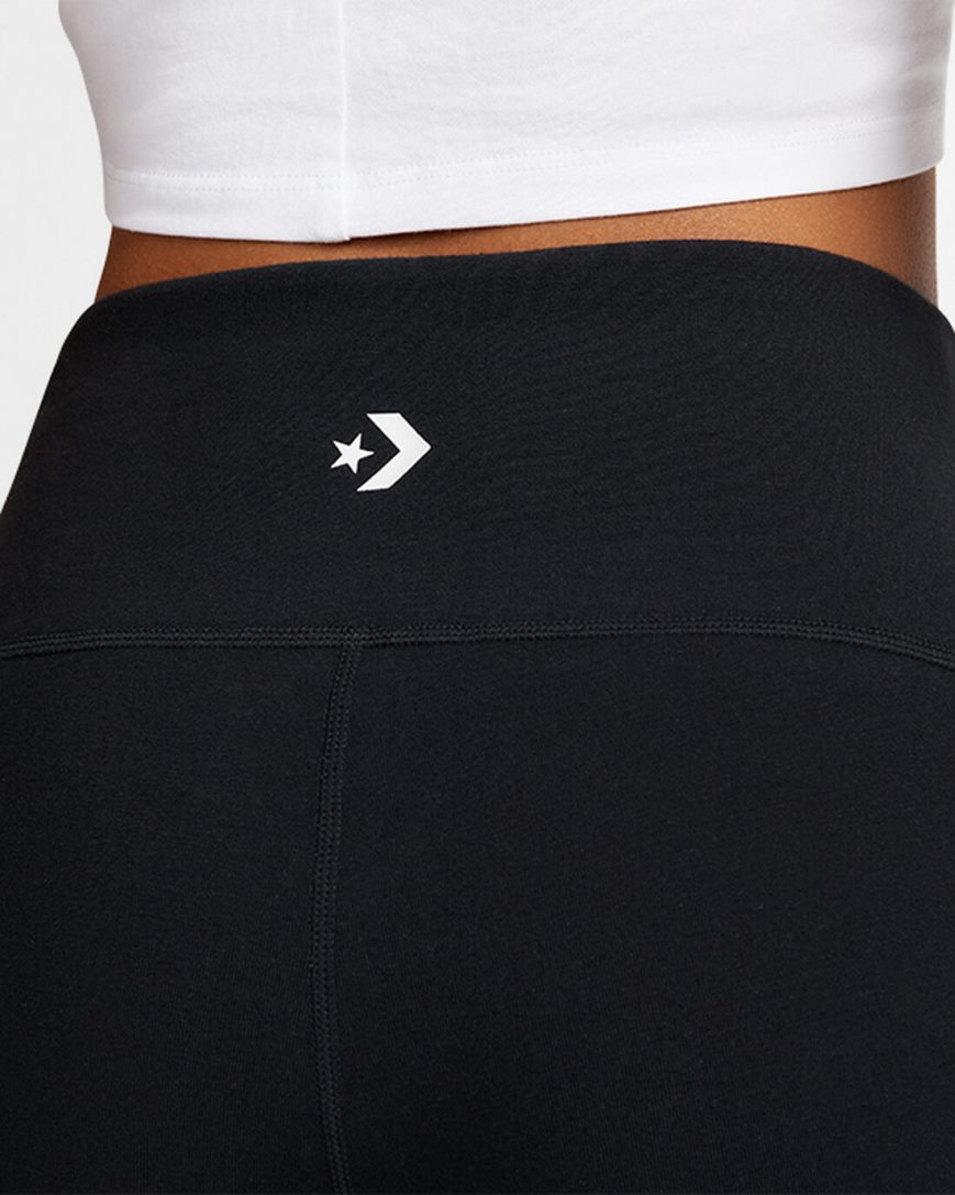 Converse Wordmark Leggings Dame Svarte | 568NKSJIF