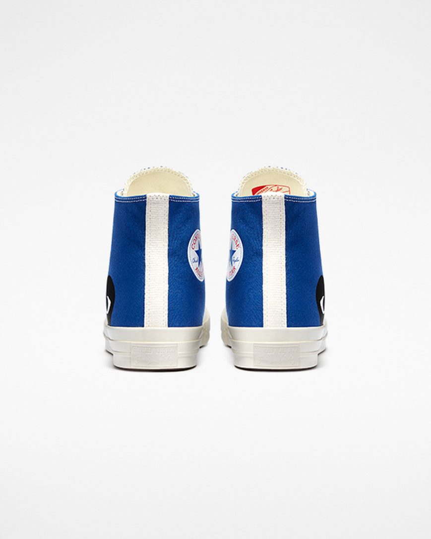 Converse x Comme des Garçons PLAY Chuck 70 Høye Sko Dame Blå Svarte | 032CSXZPM