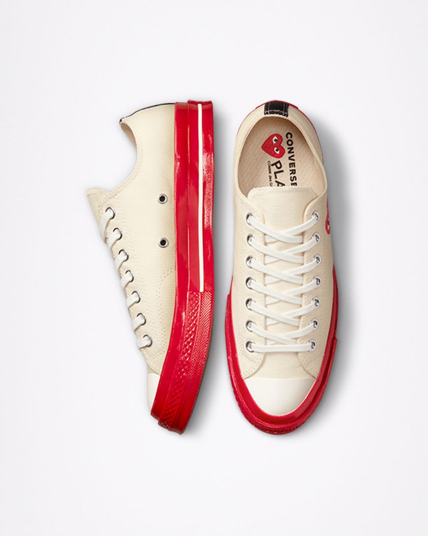 Converse x Comme des Garçons PLAY Chuck 70 Lave Sko Herre Rød | 150OAGCES