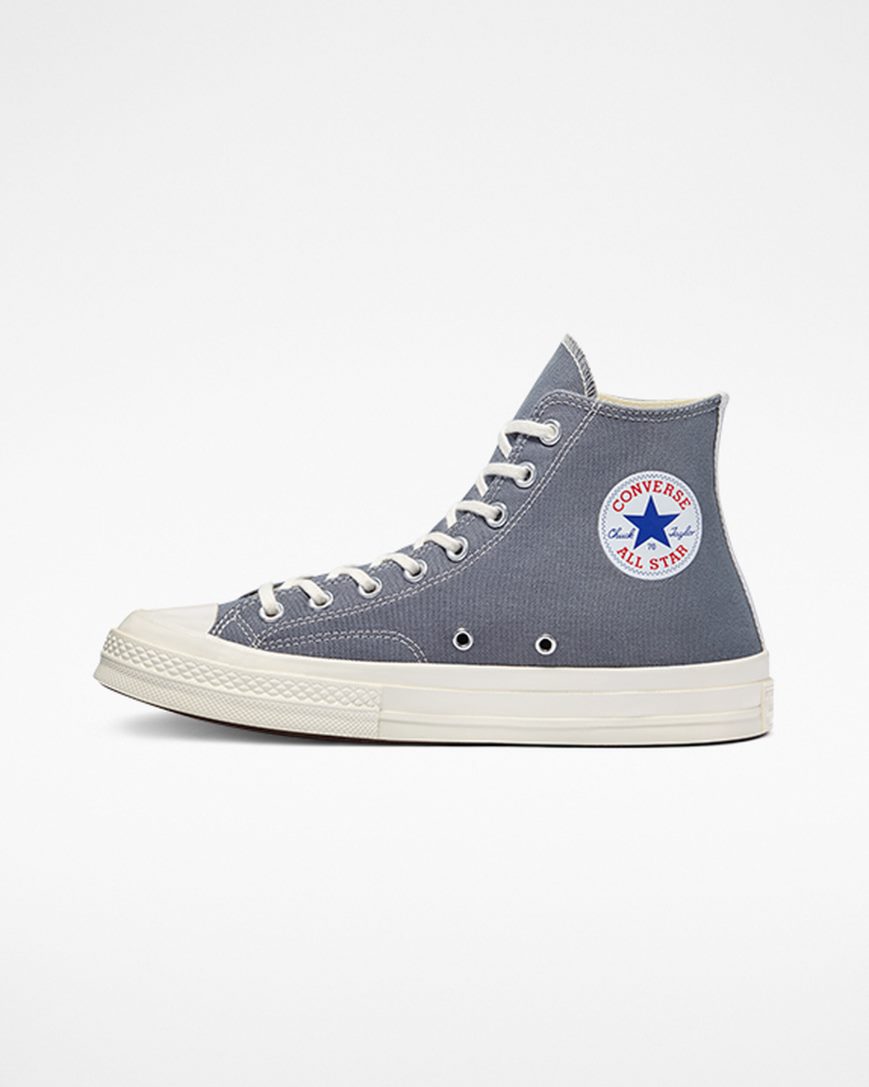 Converse x Comme des Garçons PLAY Chuck 70 Høye Sko Herre Grå Svarte | 217PDJCKA