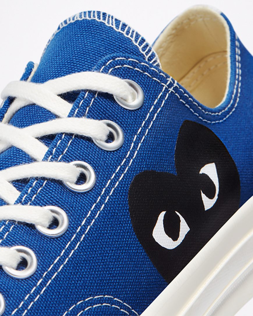 Converse x Comme des Garçons PLAY Chuck 70 Lave Sko Herre Blå Svarte | 451LBUJGV