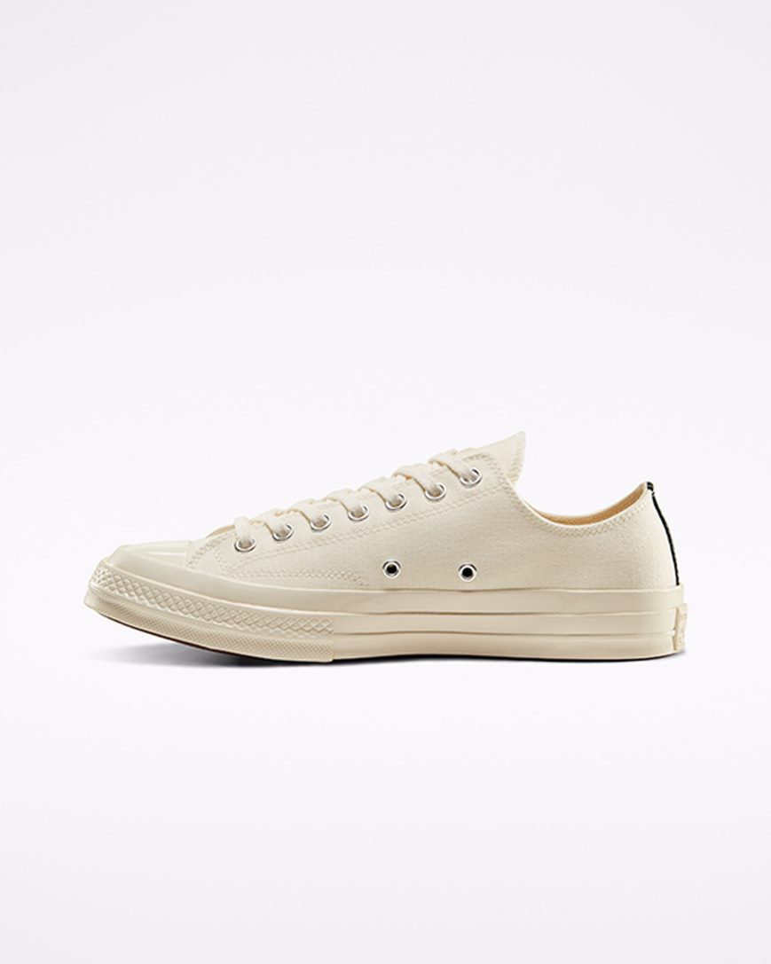 Converse x Comme des Garçons PLAY Chuck 70 Lave Sko Herre Hvite Rød | 480LGNPME