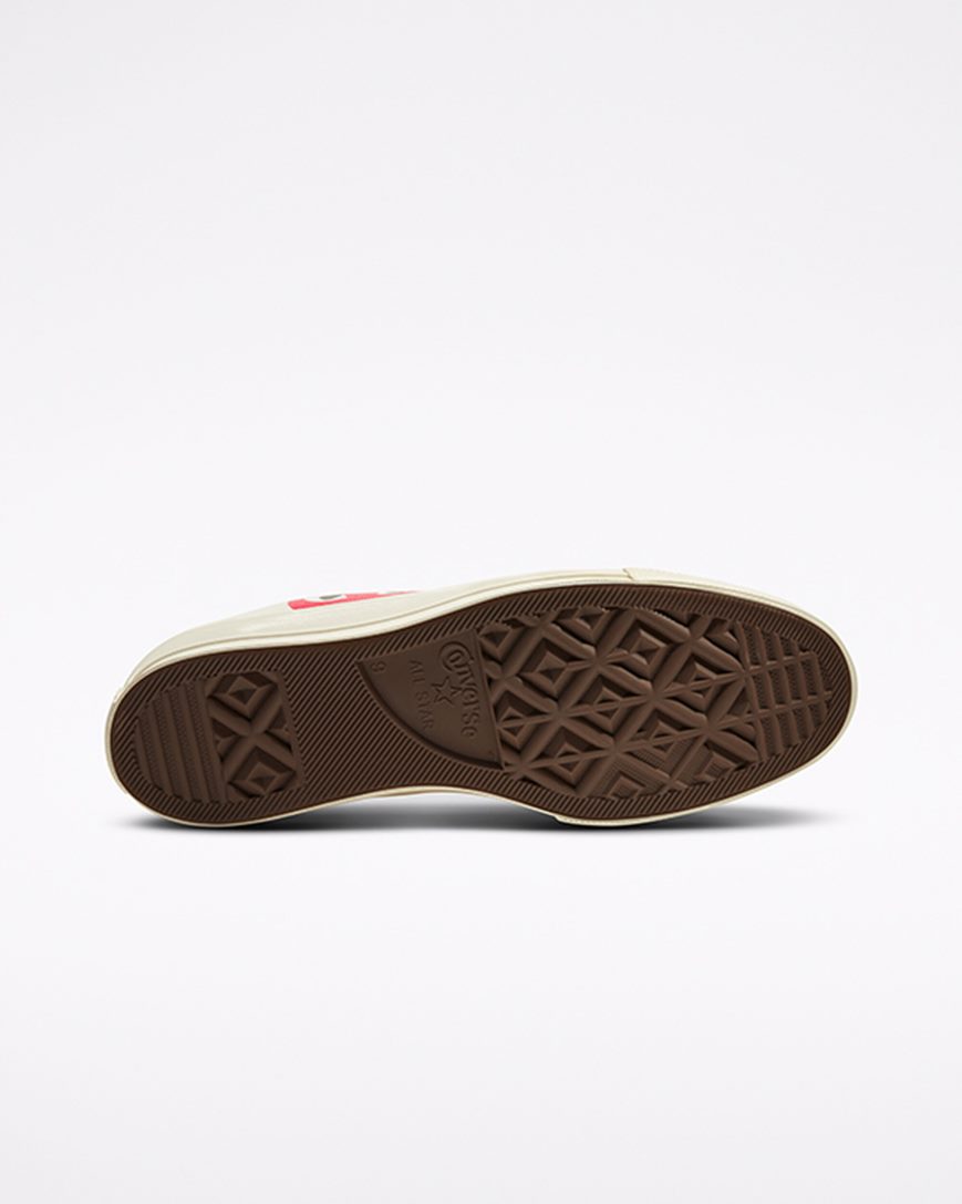 Converse x Comme des Garçons PLAY Chuck 70 Lave Sko Herre Hvite Rød | 480LGNPME