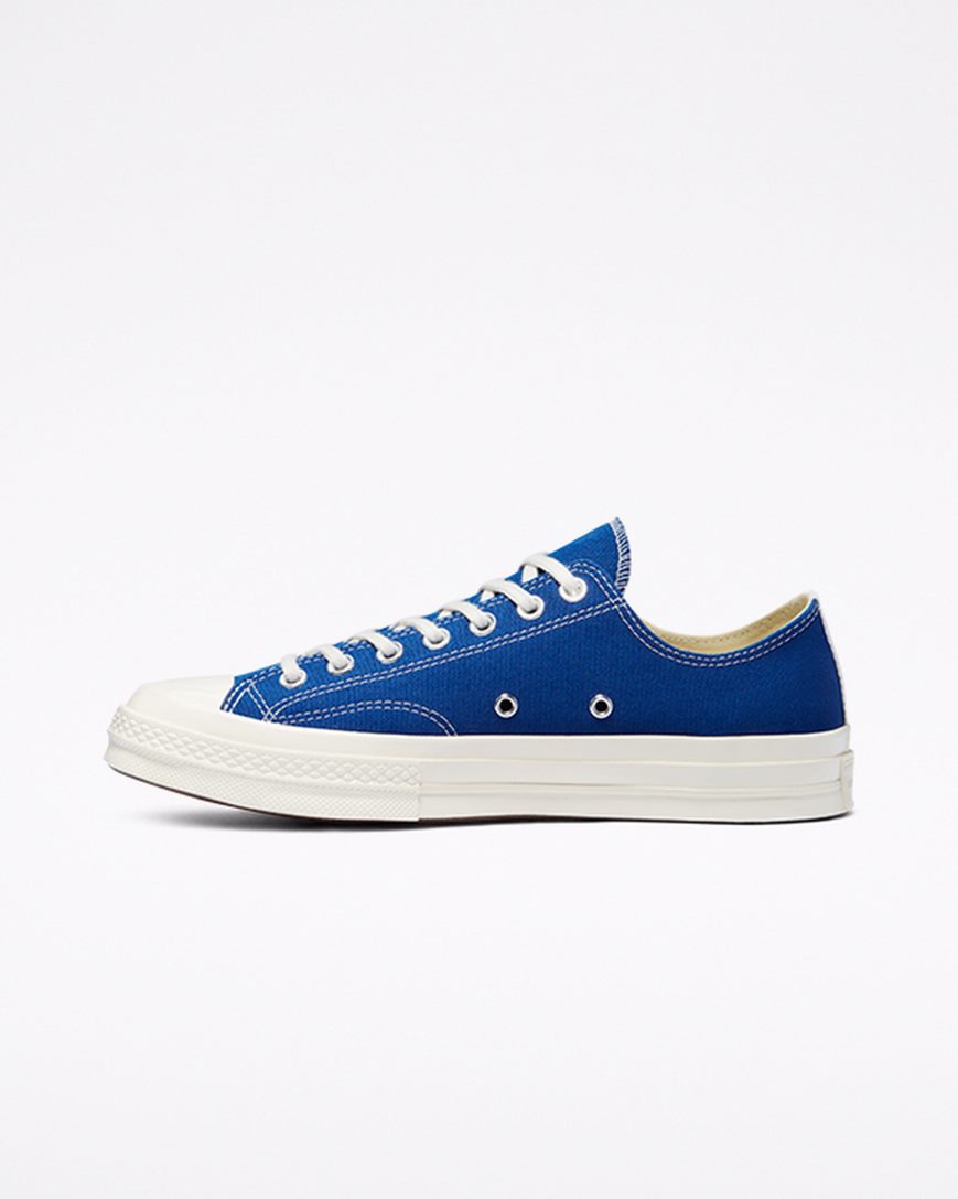 Converse x Comme des Garçons PLAY Chuck 70 Lave Sko Dame Blå Svarte | 538ZWSUNL