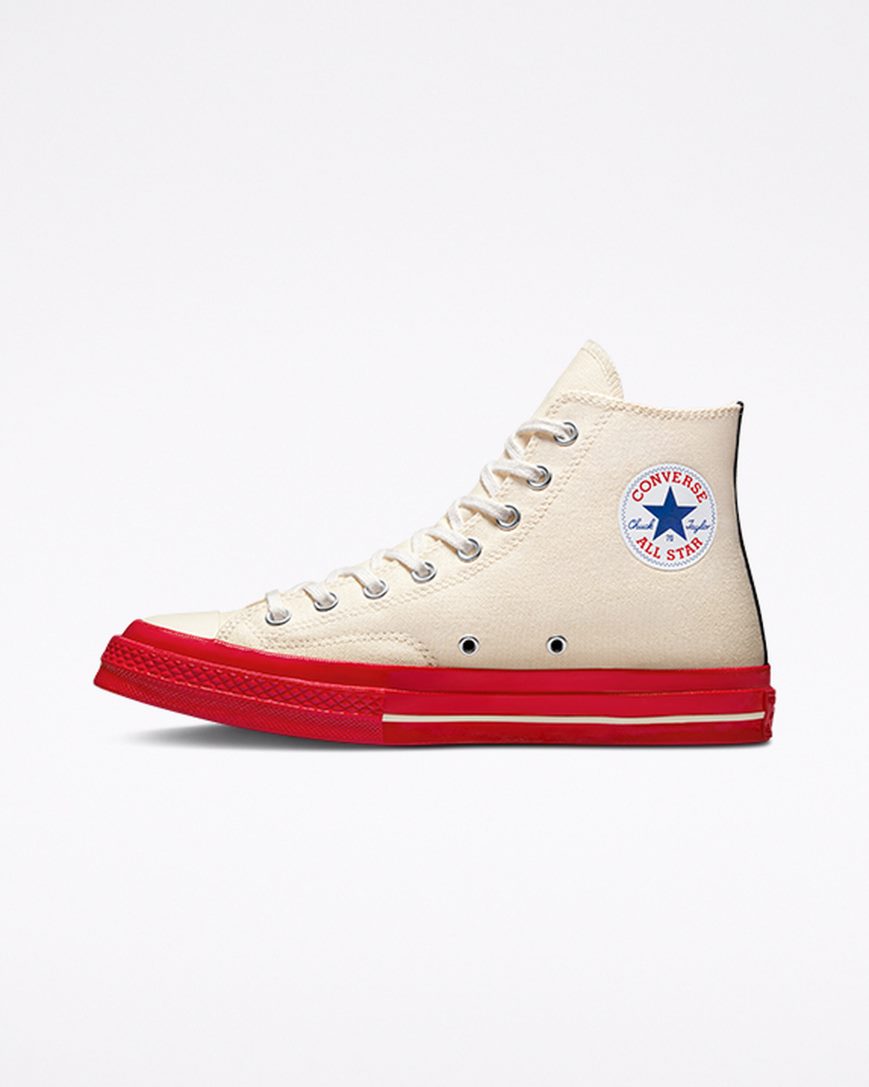 Converse x Comme des Garçons PLAY Chuck 70 Høye Sko Herre Rød | 682BSCKRE