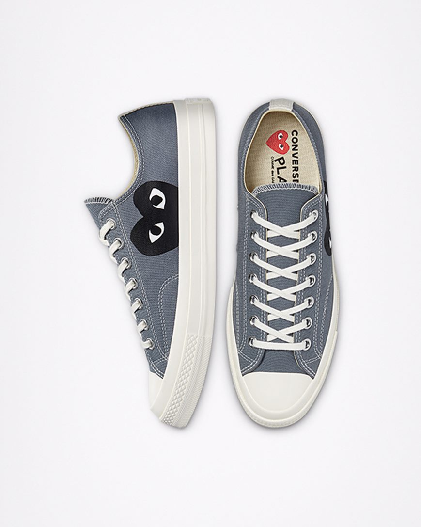 Converse x Comme des Garçons PLAY Chuck 70 Lave Sko Herre Grå Svarte | 806JPDKMT