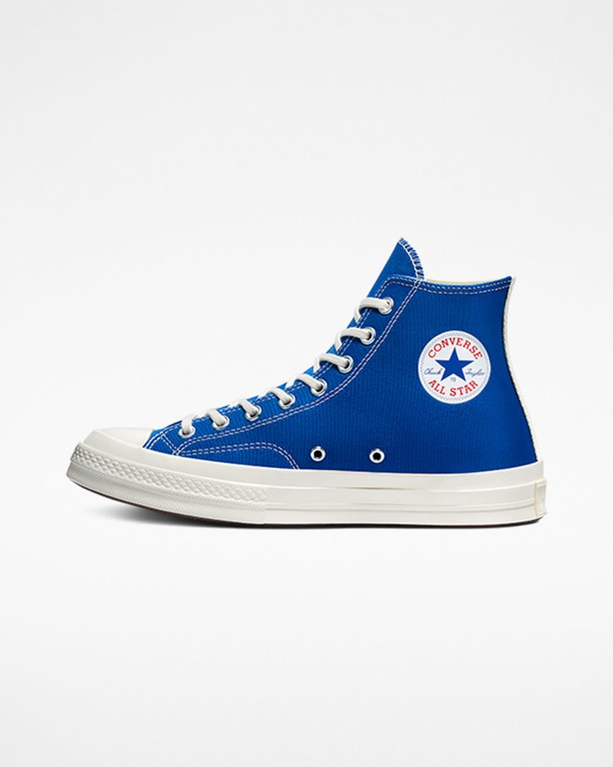 Converse x Comme des Garçons PLAY Chuck 70 Høye Sko Herre Blå Svarte | 813MDGYFL